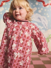 Cath Kidston Red Check Long Sleeve Dress (3mths-8yrs) - Image 8 of 10