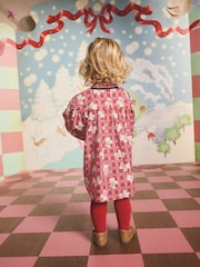 Cath Kidston Red Check Long Sleeve Dress (3mths-8yrs) - Image 9 of 10