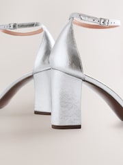 Silver Standard/Wide Fit Block Heel Sandals - Image 7 of 9