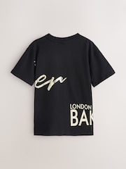 Preto - Baker by Ted Baker Oversized Graphic Print T-Shirt - Imagem 2 de 4