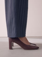 Berry Red Forever Comfort® Round Toe Block Court Heels - Image 3 of 9