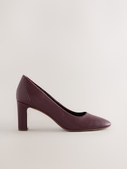 Berry Red Forever Comfort® Round Toe Block Court Heels - Image 5 of 9