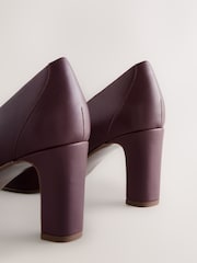 Berry Red Forever Comfort® Round Toe Block Court Heels - Image 7 of 9
