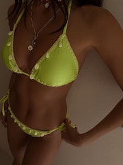 Never Fully Dressed Green Shell Triangle Bikini - Image 2 of 7