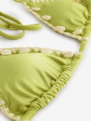 Never Fully Dressed Green Shell Triangle Bikini - Image 5 of 7
