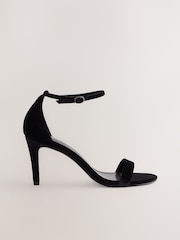 Black Velvet Forever Comfort® Strappy Heeled Sandals - Image 1 of 8