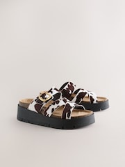 С рисунком коровы - Кожаные сандалии с пряжками Forever Comfort® - Изображение 7 из 10