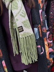 أخضر/أبيض مصفر - Never Fully Dressed Blanket Scarf - صورة 1 من 4