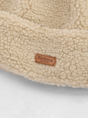 Barbour® Cream Cathy Teddy Fleece Beanie Hat - Image 3 of 4