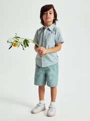 Polarn O. Pyret Blue Cotton Striped Shirt - Image 2 of 4
