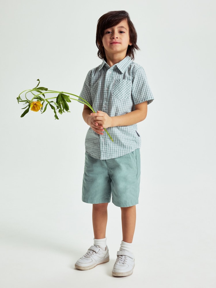 Polarn O. Pyret Blue Cotton Striped Shirt - Image 2 of 4