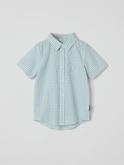 Polarn O. Pyret Blue Cotton Striped Shirt - Image 3 of 4
