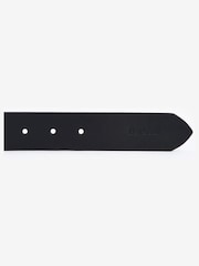 Barbour® Black Esk Leather Tartan Loop Belt - Image 2 of 4