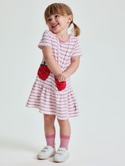 Polarn O Pyret White Striped Tiered Dress - Image 1 of 6