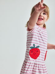 Polarn O Pyret White Striped Tiered Dress - Image 2 of 6