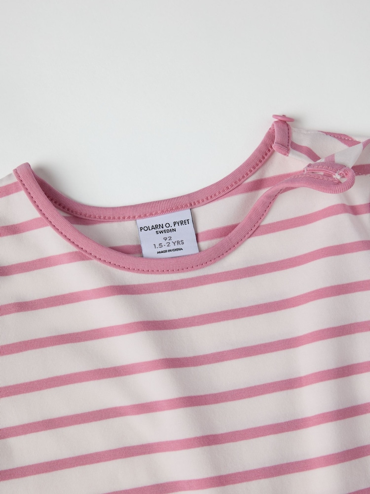 Polarn O Pyret White Striped Tiered Dress - Image 6 of 6
