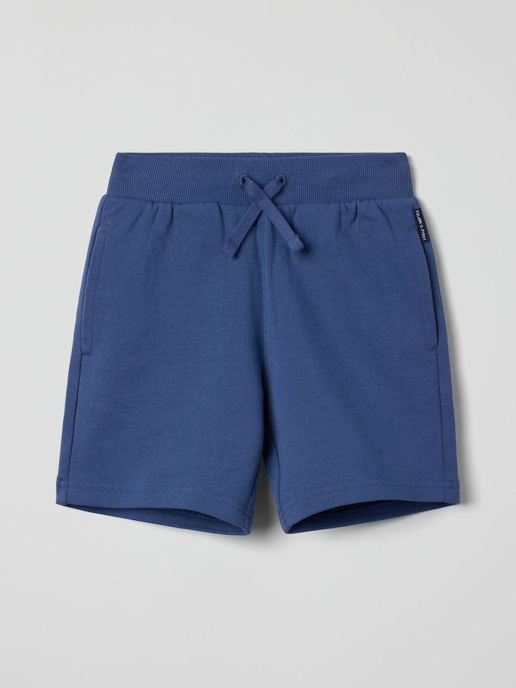 Polarn O. Pyret Blue Cotton Jersey Shorts - Image 1 of 3