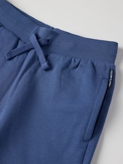 Polarn O. Pyret Blue Cotton Jersey Shorts - Image 2 of 3