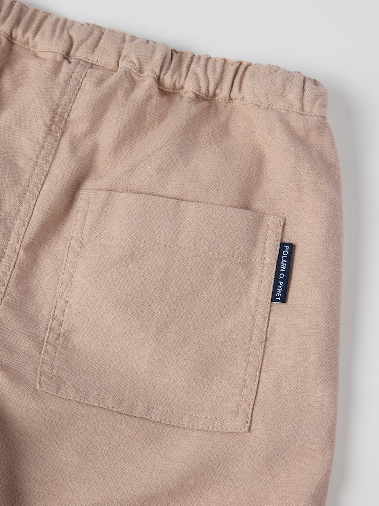 Polarn O Pyret Natural Pull-on 100% Organic Cotton Shorts - Image 3 of 3