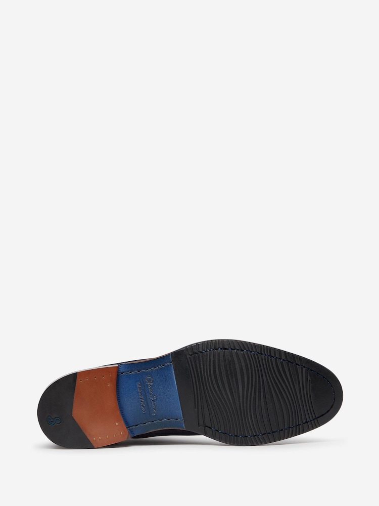 Oliver Sweeney Blue Suede Chukka Boots - Image 5 of 5
