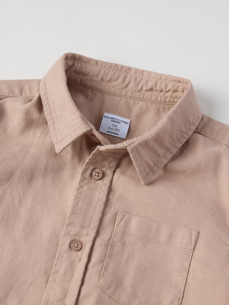 Polarn O. Pyret Natural Cotton Striped Shirt - Image 2 of 2