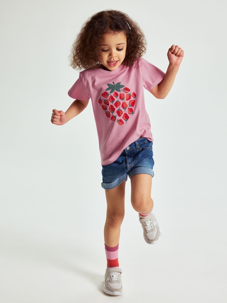 Polarn O Pyret Strawberry Print T-Shirt - Imagen 2 de 5