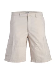 Crema - JACK & JONES Relaxed Fit 100% Cotton Cargo Shorts - Imagen 5 de 7