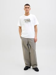 JACK & JONES White 3 Pack Printed Tee Shirts - Image 3 of 8