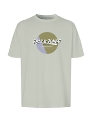 JACK & JONES White 3 Pack Printed Tee Shirts - Image 7 of 8