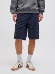 Синій - Шорти-карго Jack & Jones Relaxed Fit 100% бавовна - Image 4 of 6