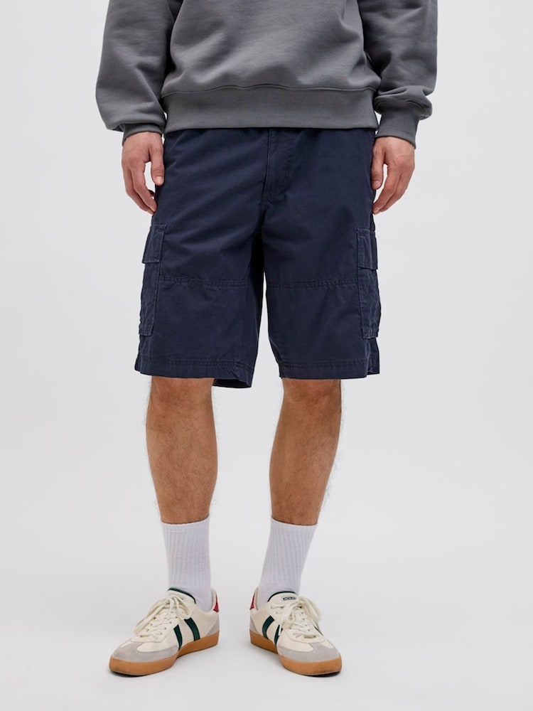 Синій - Шорти-карго Jack & Jones Relaxed Fit 100% бавовна - Image 4 of 6