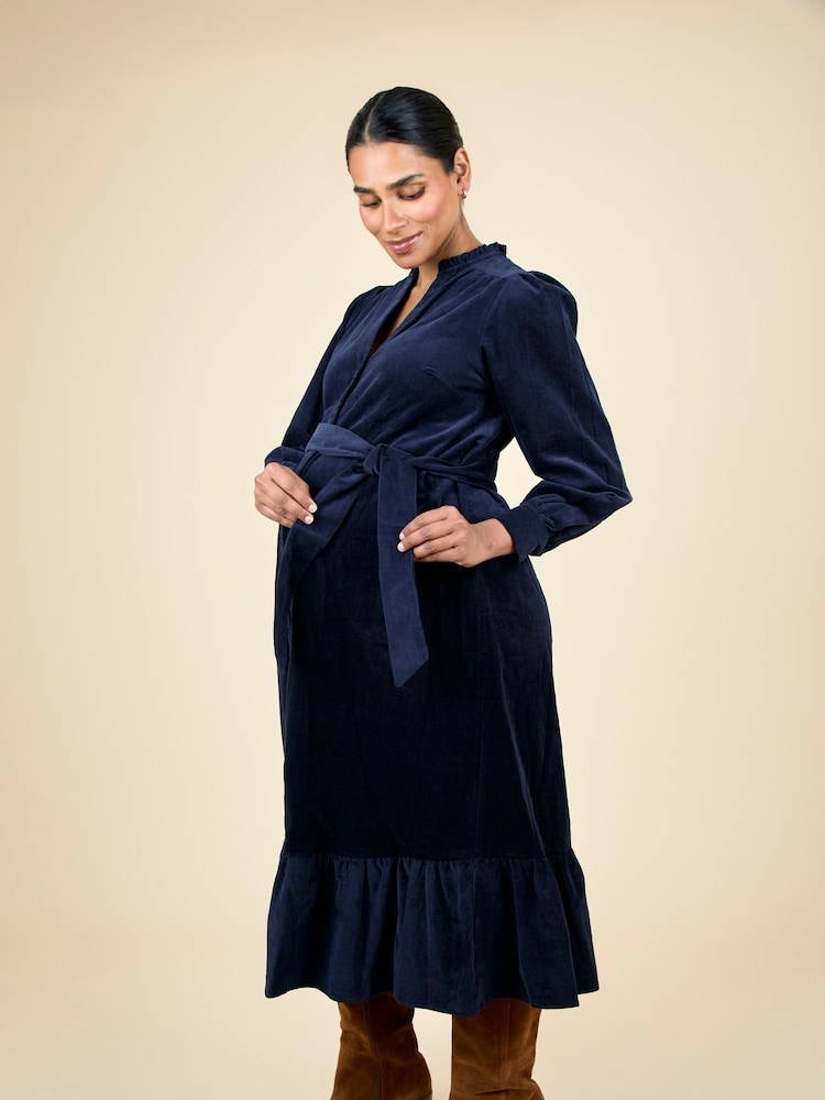 Buy JoJo Maman Bb Navy Cord Maternity Midi Dress from Next USA