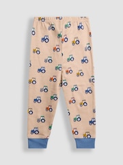 JoJo Maman Bébé Navy Tractor Mix And Match 2 Pack Pyjamas - Image 10 of 11