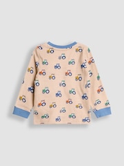 JoJo Maman Bébé Navy Tractor Mix And Match 2 Pack Pyjamas - Image 8 of 11
