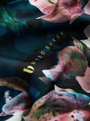 B by Ted Baker Teal Blue Floral Satin Jersey Pyjamas - Image 13 of 14