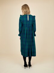 JoJo Maman Bébé Green High Neck Checked Women's Dress - Image 2 of 6