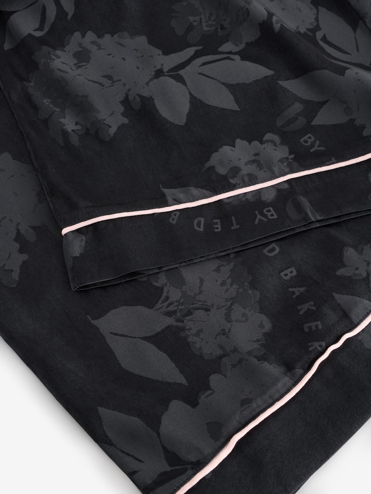 B by Ted Baker Black Jacquard Floral Cami Pyjamas - Image 15 of 15 B by Ted Baker Black Jacquard Floral Cami Pyjamas - Image 15 of 15