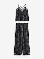 B by Ted Baker Black Jacquard Floral Cami Pyjamas - Image 8 of 15