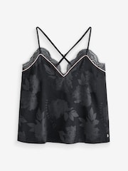 B by Ted Baker Black Jacquard Floral Cami Pyjamas - Image 9 of 15