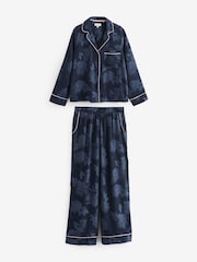 B by Ted Baker Navy Jacquard Button Through Pyjamas - Image 8 of 14