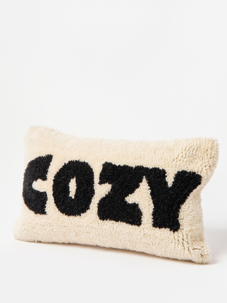 Oliver Bonas White Cozy Tufted Cushion Cover - Image 2 of 5