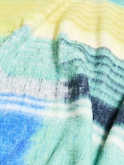 Oliver Bonas Blue Zaffre Bold Stripes Cosy Throw - Image 4 of 5