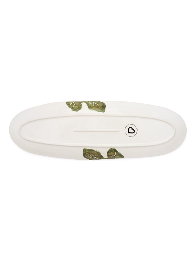 BlissHome Olive Green Fig Oval Shallow Serving Platter - Image 5 of 5