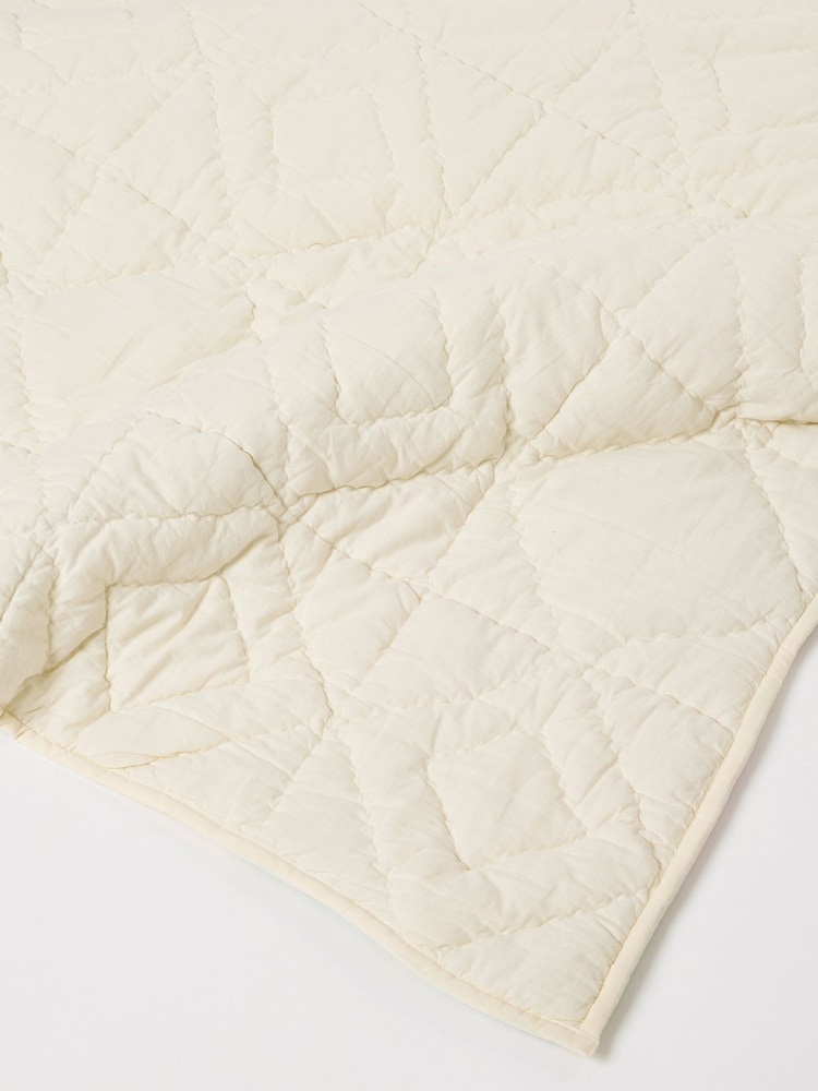 Oliver Bonas Orange Bright Velvet Patchwork Bedspread - Image 6 of 6 Oliver Bonas Orange Bright Velvet Patchwork Bedspread - Image 6 of 6