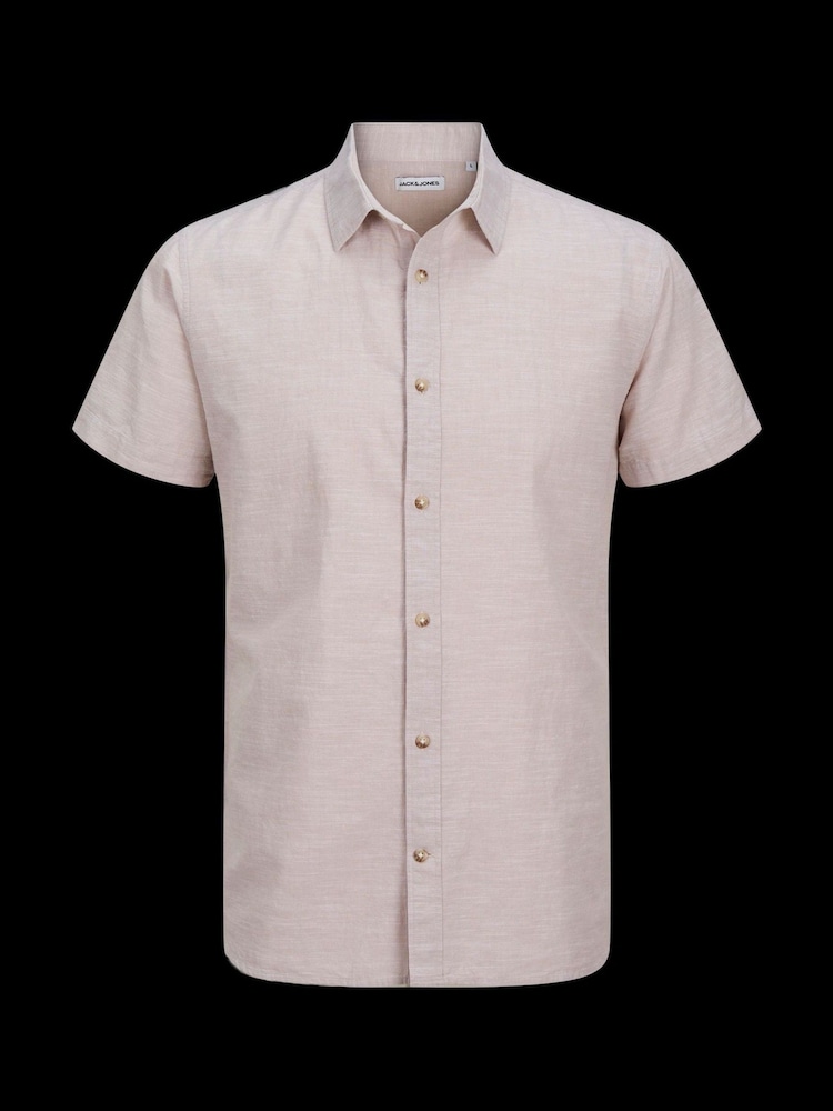 JACK & JONES Nude Short Sleeve Summer Shirt - Image 5 of 6