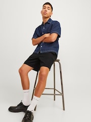 JACK & JONES Black Dark Regular Fit Shorts - Image 1 of 4