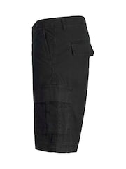 Negro - JACK & JONES Relaxed Fit 100% Cotton Cargo Shorts - Imagen 3 de 3