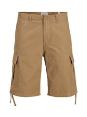 Marrón - JACK & JONES Regular Fit Cargo 100% Cotton Shorts - Imagen 1 de 2