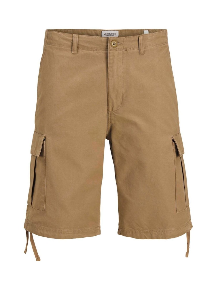 Marrón - JACK & JONES Regular Fit Cargo 100% Cotton Shorts - Imagen 1 de 2