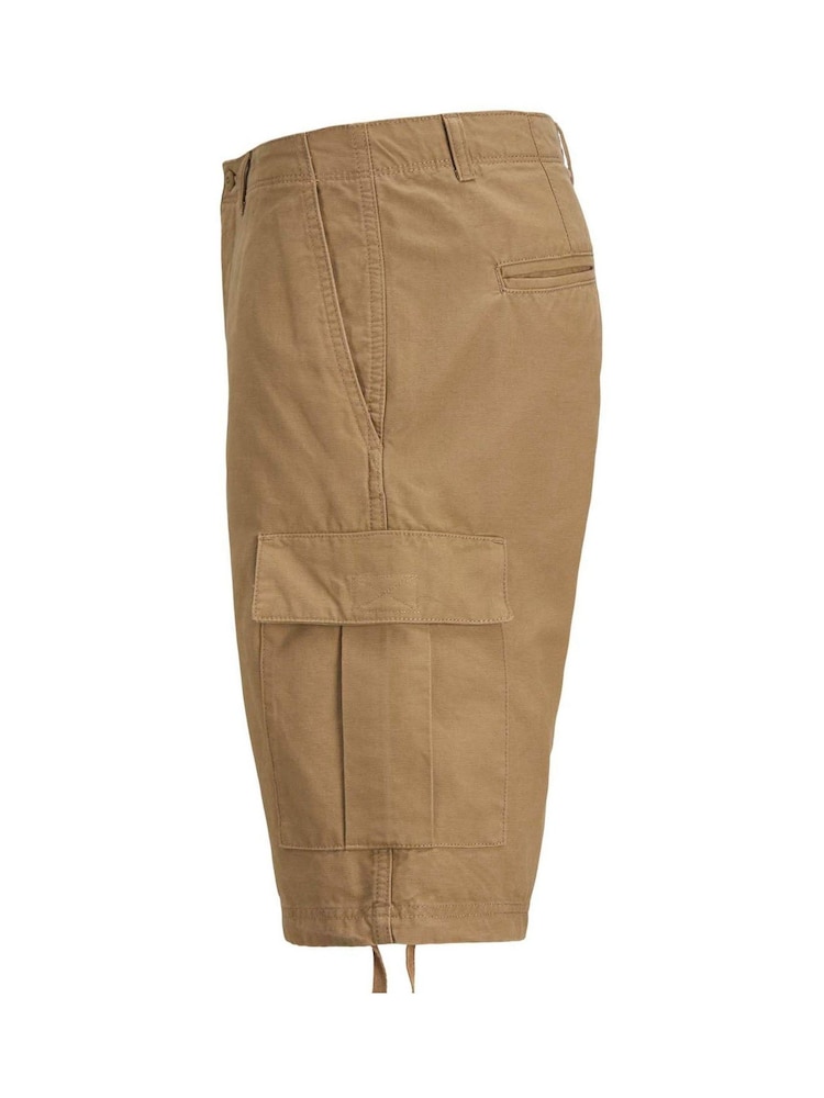Marrón - JACK & JONES Regular Fit Cargo 100% Cotton Shorts - Imagen 2 de 2